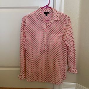 J. Crew quart button shirt in cute pink pattern